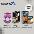 SecureXs Spray, Ring and Carex 12 Condoms Pack