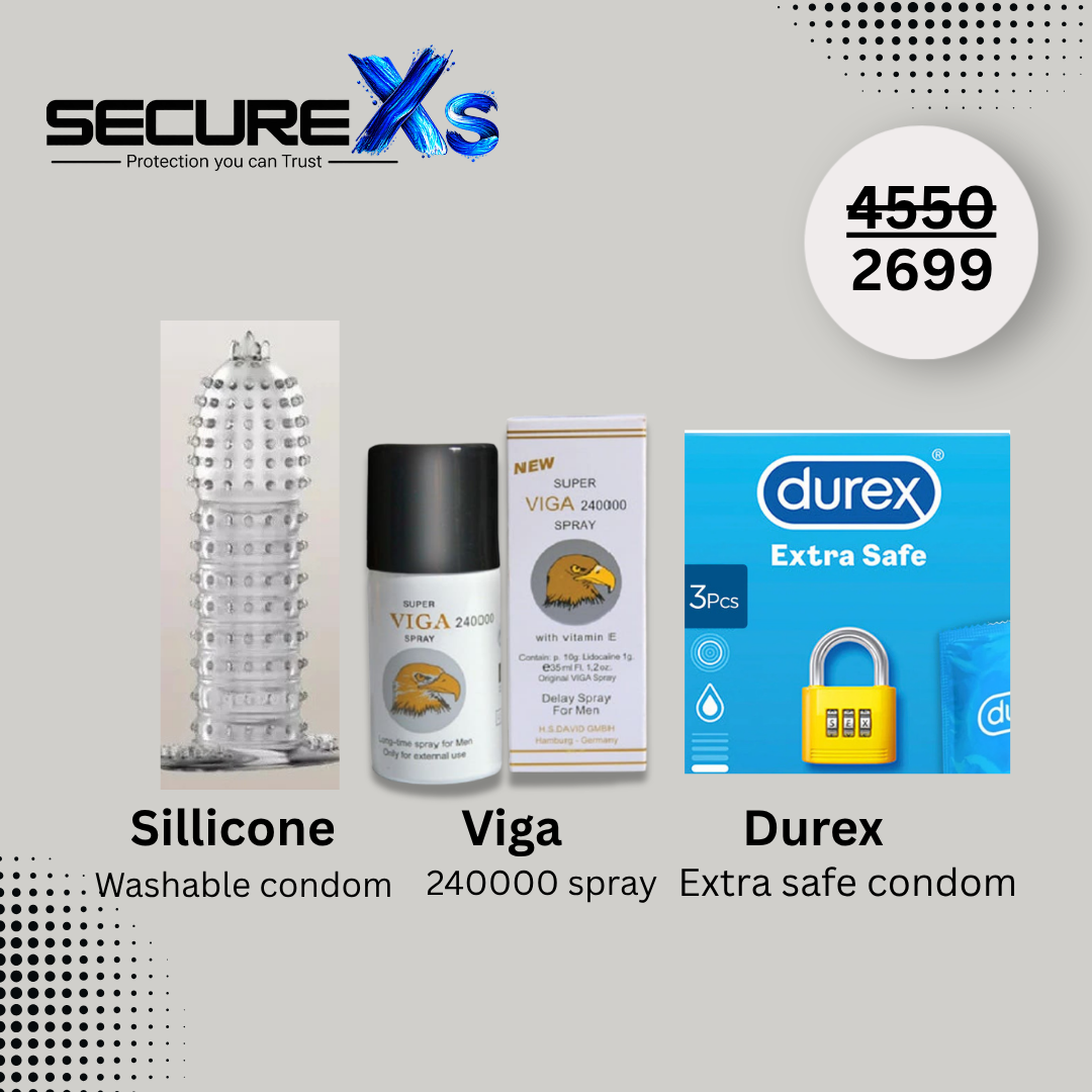 SecureXs Spray, Reusable Condom and Durex Deal