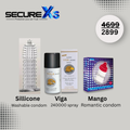 SecureXs Reusable Condom, Spray and Romantic Deal