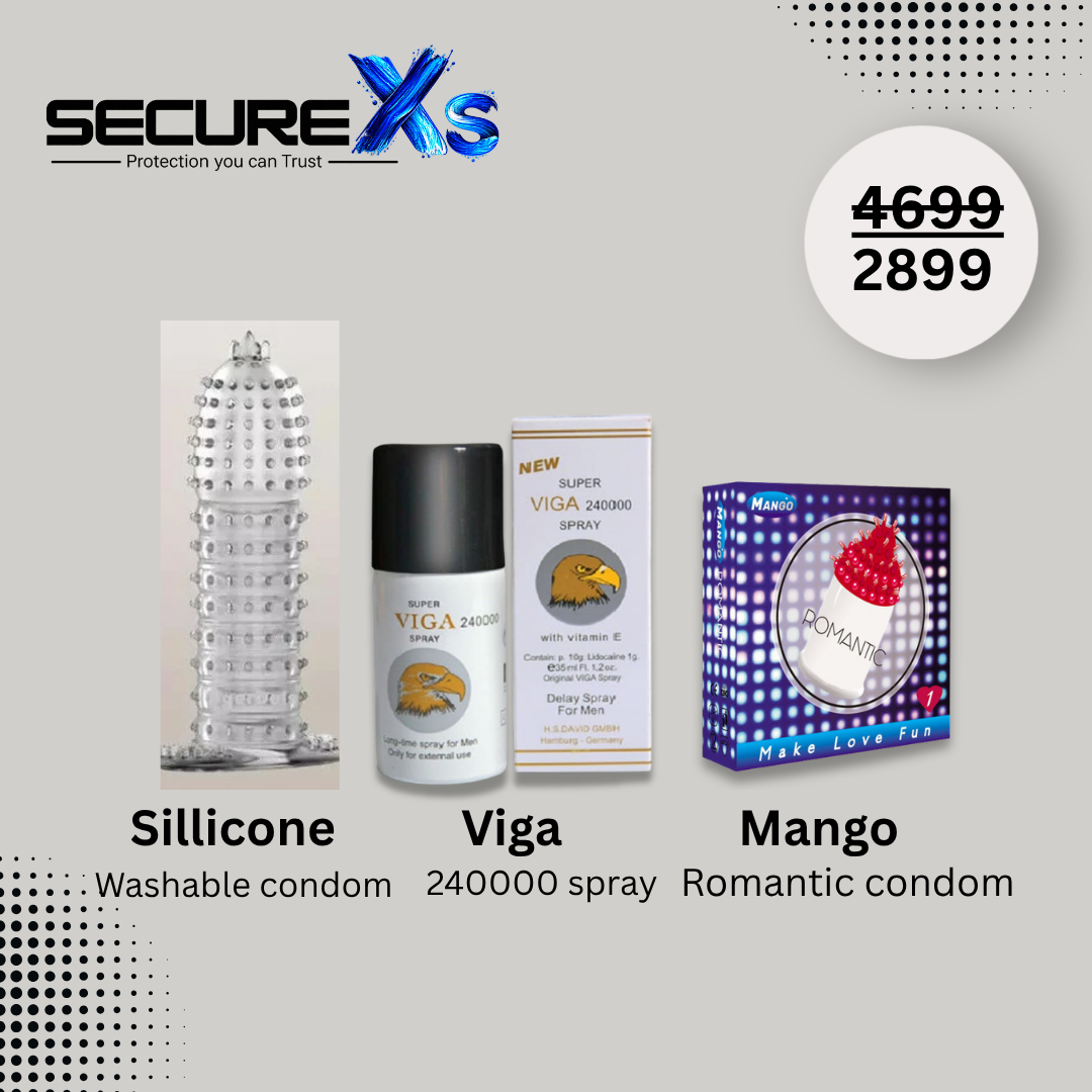 SecureXs Reusable Condom, Spray and Romantic Deal