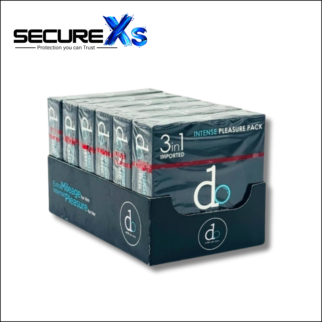DO 3-in-1 Condoms – Pack of 18 | Ribbed, Dotted & Delay for Intense Pleasure