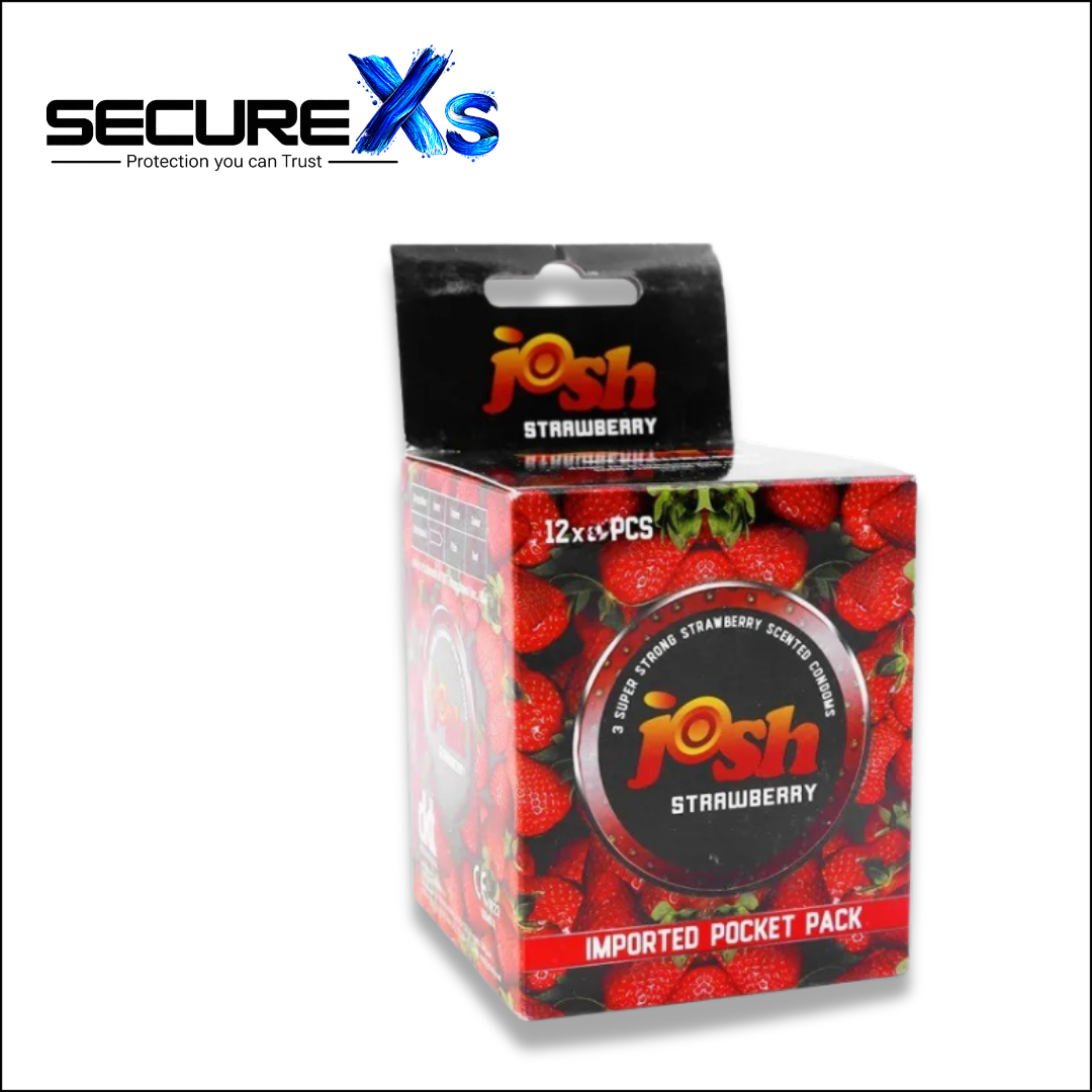 Josh Strawberry Condoms - 36 Condoms Pack